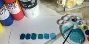 How to make turquoise acrylic paint
