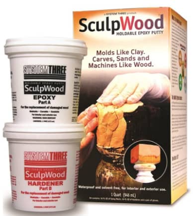 Best Wood Moldable Paint System Three 1-Quart Sculp Wood Moldable Epoxy Putty